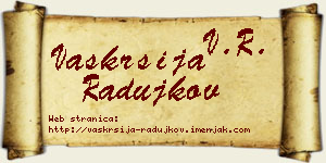 Vaskrsija Radujkov vizit kartica